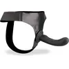 LOVE AND VIBES Gode harnais noir silicone doux courbé 15,0cm
