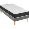 Ensemble bultex essential + sommier power + pieds 100x200 mousse