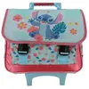 Cartable à roulettes Stitch 230117 Bleu ciel /Rose