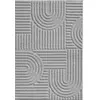 Tapis à reliefs géométriques gris - 140x200 cm