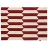 Tapis Laine Tissé à la main graphique Bordeaux 160x230