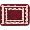 Tapis Laine Tissé à la main wavy Bordeaux 133x190