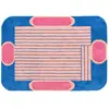Tapis Laine Tissé à la main géométrique Bleu 200x290