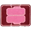 Tapis Laine Tissé à la main géométrique Rose et bordeaux 160x230