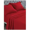 Drap plat 1 personne 180x290 cm 100% COTON ROUGE