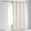 LINDER Rideau non feu M1 en velours fiore (240x260 cm - Ecru)