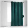 LINDER Rideau non feu M1 en velours fiore (240x260 cm - Bleu Canard)