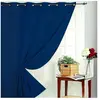 HomeMaison Rideau occultant Non Feu M1 Bleu Outremer 140x180 cm - Bleu Outremer