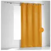 LINDER Rideau non feu M1 en velours fiore (140x260 cm - Jaune)