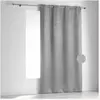 LINDER Rideau non feu M1 en velours fiore (140x260 cm - Gris clair)