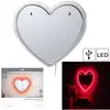Home Deco Kids - Miroir LED effet neon Coeur rouge OS
