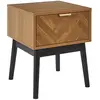 Home Deco Factory - Chevet Felix marron/ noir - 40x50x40 cm T.U