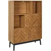 PARIS PRIX Bibliothèque - FELIX - 140cm - Marron - Design Contemporain - 2 tiroirs et 2 portes