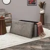 HOME DECO FACTORY Banc Coffre Pliable Côtelé "Scott" 76cm Taupe