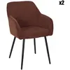 Fauteuil velours côtelé Scott terracotta - Terracotta - Home déco factory