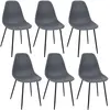 The Home Deco Factory Lot de 6 Chaises "Gustav" 87cm Gris