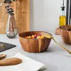 HOME DECO FACTORY Lot de 6 Coupelles "Acacia" 16cm Marron