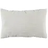 Coussin Déco Flanelle "Grosse Côtes" 30x50cm Blanc