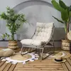 The Home Deco Factory Fauteuil détente de jardin en métal Dolce vita beige.