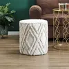 THE HOME DECO FACTORY Pouf rond en tissu mirage