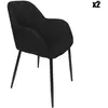 Fauteuil Atome Noir - Lot De 2