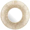 HOME DECO FACTORY Miroir Mural Déco "Rond" 50cm Naturel