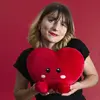 Home Deco Kids - Peluche Coeur Kawaii 25cm rose/rouge OS