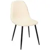 PARIS PRIX Chaise pieds en métal assise en tissu Mora (Lot de 2)