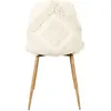HOME DECO FACTORY Chaise pieds imitation bois assise en tissu Faro (Lot de 2)
