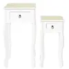 The Home Deco Factory - Lot de 2 sellettes avec tiroir en MDF Victoria