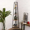 étagère D'angle Design "petro" 180cm Noir & Marron - Paris Prix