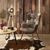 PARIS PRIX Home Deco Factory - Fauteuil Patchwork Helsinki marron - 65x74x100 cm T.U