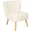 PARIS PRIX Fauteuil À Bouclette "Erika" - Blanc - L 70 X H 72 X P 59 Cm
