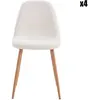 HOME DECO FACTORY Chaise assise en tissu bouclette Freya (Lot de 2)