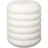Pouf & Coffre de Rangement - PARIS PRIX - Modèle Freya - 43cm - Blanc - Chic & Tendance