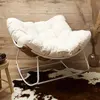 The Home Deco Factory Fauteuil Assise En Tissu Bouclette Odin