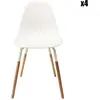 PARIS PRIX Chaise scandinave pieds métal et bois de hêtre Phenix (Lot de 2)