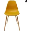 PARIS PRIX Chaise scandinave pieds métal et bois de hêtre Phenix (Lot de 2)