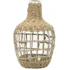 Vase Design - PARIS PRIX - Dame Jeanne Tressée - 25cm - Naturel - Verre et Papier