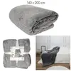 Home Deco Factory - Plaid imitation fourrure sherpa gris - 140x200 cm T.U