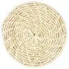 MULTIMARQUES Set de Table Déco - Maïs - 34cm - Naturel - Rond - Lavable