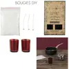 THE HOME DECO FACTORY Coffret 2 bougies à confectionner à la cire soja