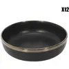 Lot De 6 Assiettes Creuses "moscou" 17cm Noir - Paris Prix