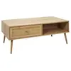 PARIS PRIX Table basse 1 tiroir rotin 1 niche Bali - Naturel clair - Home déco factory