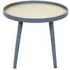 PARIS PRIX - Table d'appoint plateau en bois Macha Bleu gris