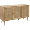 PARIS PRIX Home Deco Factory - Buffet 3 portes Bali marron - 115x70x39 cm T.U