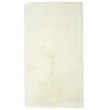 THE HOME DECO FACTORY Tapis Imitation Fourrure Fin Ecru 110x60cm