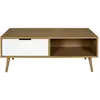 Table basse 1 tiroir 1 niche Sven - Naturel clair - Home déco factory