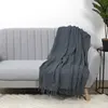 THE HOME DECO FACTORY - Jeté de canapé gaufré en coton 130 x 160 cm gris anthracite