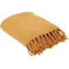 Home Deco Factory - Jeté de canapé gaufré jaune ocre  - 250x170 cm T.U